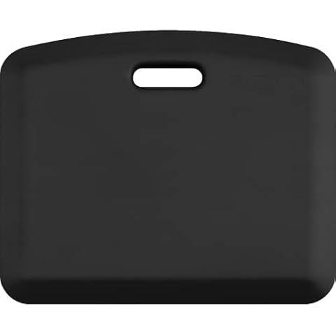 WellnessMats CompanionMat Anti-Fatigue Comfort & Support - Non-Slip with Handle - 18"x22"x 3/4" Black Cover