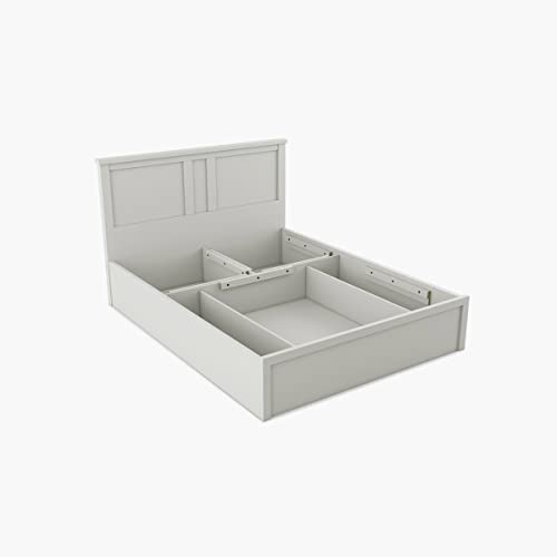 Image of Home Centre Helios Reynan Aster Queen Bed with Hydraulic Storage - White