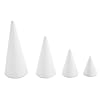 Bright Creations 16 Pack Foam Cones for Crafts - 4 Assorted Sizes for Trees, Holiday Decorations - Handmade Gnomes (White, 2.2-6 in) - Craft Cones - Cone Shape Foam - Foam Tree Cones #4