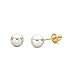 14k Yellow OR White Gold Freshwater Cultured Pearl Stud Earrings with Screw Back- 3 Different Size Avilable