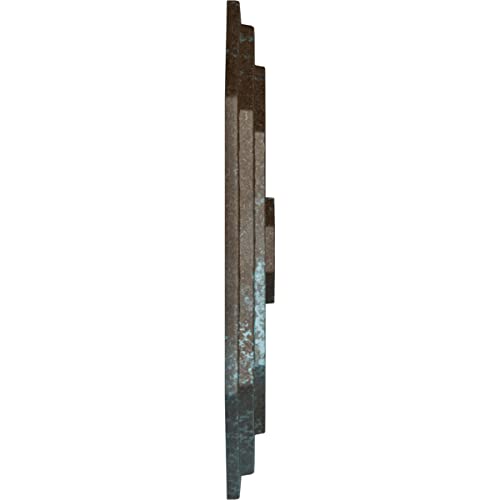 Image of Ekena Millwork CM25FEBBS 25 1 /4 inchW X 17 1 /4 inchH X 1 3 /4 inchP Felix Ceiling Medallion, Bronze /Blue /Patina