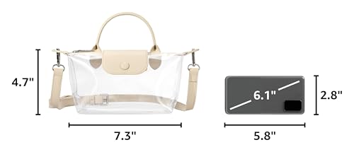 Image of BOSTANTEN Clear Bag for Stadium Approved Crossbody Purse Handbags for Concerts Sports Events