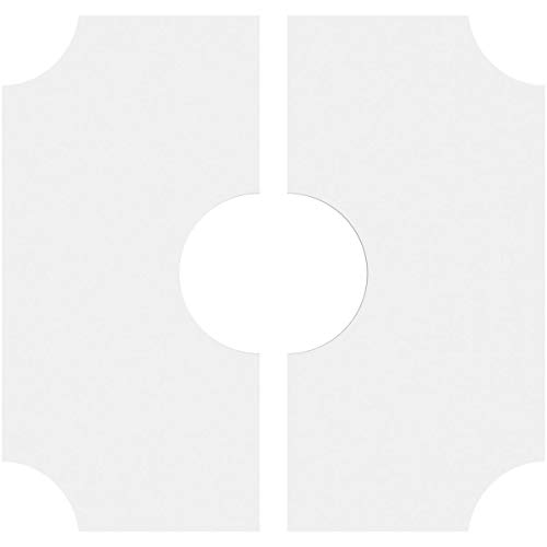 Image of Ekena Millwork CMP20LE2-06000 Locke Architectural Grade PVC Contemporary, Two Piece Urethane Ceiling Medallions 20 inchOD x 6 inchID x 12 inchC x 1 inchP