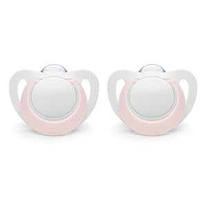 NUK Newborn Orthodontic Pacifiers, Girl, 0-2 Months, 2-Pack