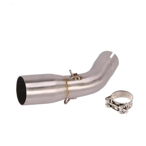Tuyau d'échappement argenté en inox poli pour la ligne des Suzuki SV650