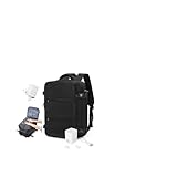 HPLQQ Mochilas de Vacío con Bomba Mochila Viaje Cabina Avion 40x30x20 para Ryanair Bolsa de Cabina Easyjet Equipaje de Mano Mochila de Senderismo Impermeable Cabina Mochila,A01-Negro