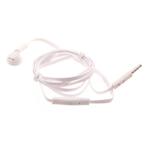Auricular Mono con Cable y Micrófono Blanco 3.5mm miniatura 1