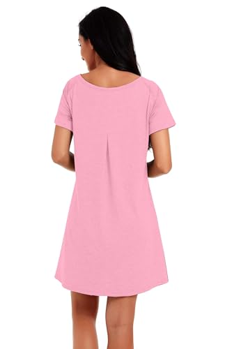 Image of Alaster Women's Casual Summer T Shirt Dress Loose Short Sleeve Tunic Dress with Pocket for Women