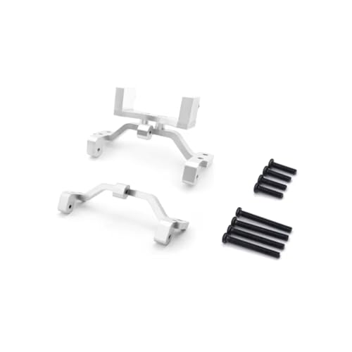 RC Car Accessories for MN D90 D91 for MN99S for WPL C24 C14 C14K C24K Metal Pull Rod Base for Seat & Axle for Up Servo Bracket Mount RC Car Truck Spare Parts(Silver)