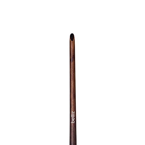 Pincel Wood Delineador Chanfrado, Belliz, Marrom/Cinza/ Preto