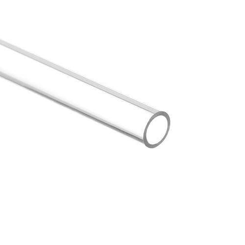 Image of uxcell Clear Rigid Tubing 7mm(0.28 inch) ID x 9mm(0.35 inch) OD x 1Ft Length Round Plastic Polycarbonate Tube