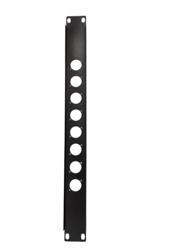 Image of 1U 19 inch Rack Panel Punched for 8 XLRs - Unloaded Pack of 1