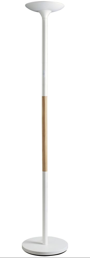 Lampadaire LED Unilux Pryska 40W 4000 Lm blanc et hêtre à intensité variable