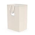 75L Large Laundry Hamper with Handles, Dirty Clothes Hamper for Bedroom Waterproof, Freestanding Tall Laundry Basket Waterproof, Hamper for Bedroom, Bathroom, Dorm, Toys Storage(Ivory?