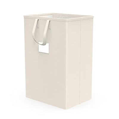 75L Large Laundry Hamper with Handles, Dirty Clothes Hamper for Bedroom Waterproof, Freestanding Tall Laundry Basket Waterproof, Hamper for Bedroom, Bathroom, Dorm, Toys Storage(Ivory?