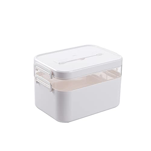 Trousse de premiers secours, Kit médical familial, conteneur stockage en plastique polyvalent, organisateur médicaments Portable, boîte(L 28.5x19.5x18.5cm)