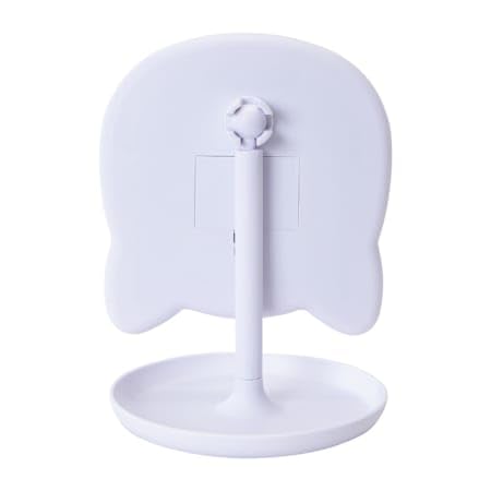 Miroir de maquillage chat blanc à LED tactile pour une routine beauté lumineuse - 3