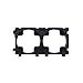 Electronic Spices 50pcs 18650 Batteries Spacer Radiating Shell Plastic Heat Holder Bracket (2 cell)