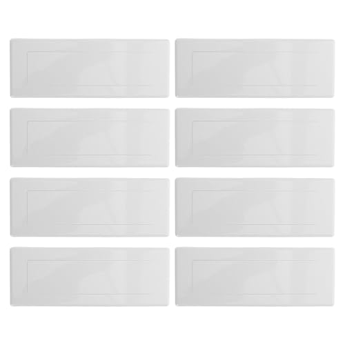 GLEAVI 8 Piastre di Copertura per Prese Elettriche in Plastica Placche Cieche per Scatole di Giunzione 118/120 Coperture per Prese Vuote Montaggio Rapido per Uso Residenziale e Ufficio