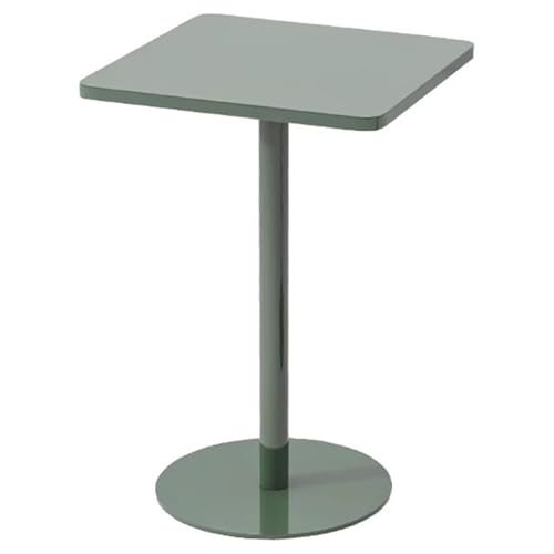 Mesa de pub de metal con base redonda estable de estilo industrial 2