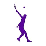 Adesivo da parete sportivo Tennis Altalena larga Silhouette Adesivi murali da tennis Palestra Sport Decor Decalcomanie di arte Decorazione della casa Carta da parati Piccola - 23x50 cm