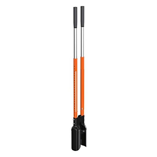 SIMPOLE Hammering Post Hole Digger - Sliding Ramming Rails to DIG Easily, Quickly, ACCURATELY