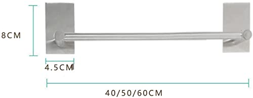 Porte-serviettes mural en acier inoxydable brossé sans perçage pour salle de bain - 4
