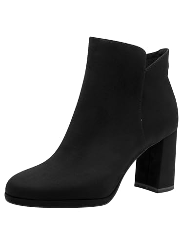 Tamaris Bottines à talon pour femme - Noir - Taille 40 EU, Noir, 40 EU