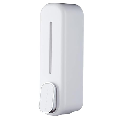 Image of Wall Mounted Soap Dispenser | Liquid Hand Wash Dispenser for Bathroom & Kitchen | Manual Soap Pump | Kitchen Sink & Wash Basin Soap Dispenser White