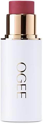 Ogee Sculpted Face Stick (ROSE QUARTZ - ROSE BLUSH) Certified Organic Face Makeup - Multi-Use Cream Blush for Cheeks, Lips & Face