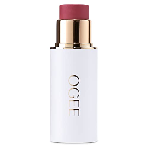 Ogee Sculpted Face Stick (Rose Quartz - Rose Blush) Certified Organic Face Makeup - Multi-Use Cream Blush For Cheeks, Lips & Face #TOP16