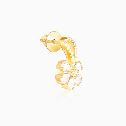 Image of GIVA 925 Silver Golden White Floral Damsel Earrings| Drops to Gift Women & Girls | With Certificate of Authenticity and 925 Stamp | 6 Months Warranty