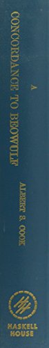 Concordance to Beowulf 0838302734 Book Cover
