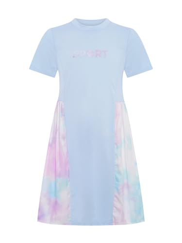 YEAHDOR Kids Girls Short Sleeve Tie-Dyed Dress Summer Casual Sundress Tennis Workout Sport Dress Activewear3