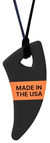 ARK Saber Tooth, Chew Necklaces for Sensory Kids and Adults, Oral Fidget for Autism, ADHD, SPD, Anxiety, Medical-Grade Sensory Chew Necklace, XT, Firm, Black