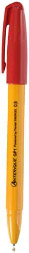 Stylo bille encre gel Anterique GP1-5R pointe fine rouge 0.5mm pour bureau