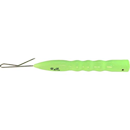R&R Tackle Small Dehooker, Green Glow Handle - dehooker for Saltwater and Freshwater sabiki rigs, Fish Hook Removing Tool