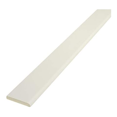 White, 45mm x 5m Pencil-Round Architrave uPVC Plastic Window Finishing Trim Cover