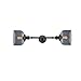 Innovations 208L-BK-G73-LED 2 Vertical Bath Vanity Light, Matte Black