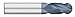 Titan TC11608 Solid Carbide End Mill, Regular Length, 4 Flute, Ball Nose, 30 Degree Helix, AlTiN Coated, 1/8" Size, 1/8" Shank Diameter, 1-1/2" Overall Length, 1/2" Cutting Length