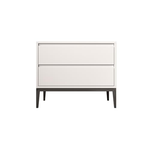 XXAD553TY Mesillas de Noche Dormitorio Gabinete de Almacenamiento Blanco/Gris/Beige con cajones, mesita de Noche de Madera Maciza for Sala de Estar, Dormitorio, Cocina Mesitas de Noche(Blanco)