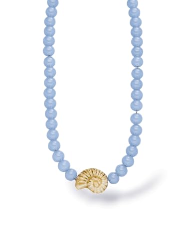 Bijoux cadeau pour femme collier de perles ajustable style marin