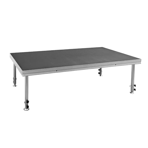 Solycarpa Escenario Modular Reforzado Antideslizante 200 x 100 cm con 5 Alturas Regulables. Tarima para Eventos Profesional con Patas.