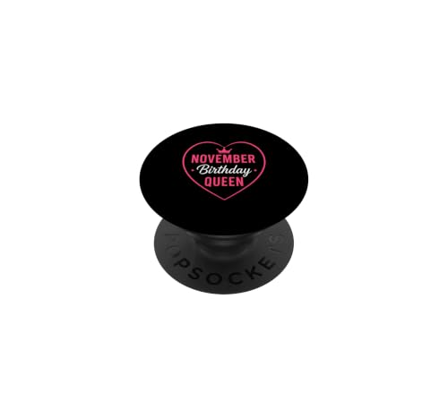 Born Simple Quote Celebrate November Birthday Queen PopSockets PopGrip Adhésif