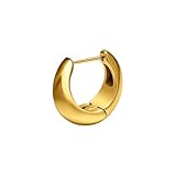 Pendientes Mujer Oro Grueso Pendientes 1/2 Uds. Pendientes de titanio estilo elegante dorado platino diseño moda for mujer joyería perforada adornos for las orejas(0.8x10mm,14K Gold 1PCS)