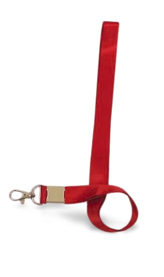 Image of ANG Plastic ID Badge Holder, ID Badge Reel, Lanyard RED (Pack of 2)