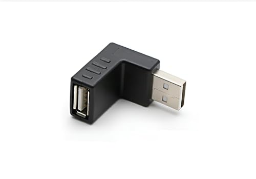 Image of ( USB2.0 Joiners USB Male to Male, USB M ale to Female, 4 Pieces U S B 2.0 Connectors - USB-A Type Male to USB-A Type Male Connector, 90 Degree & 270 Degree Connectors
