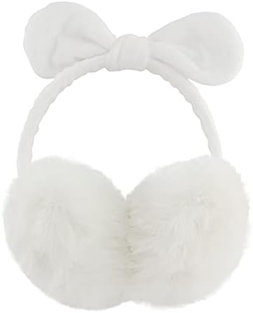 POXIMI Women Winter Earmuffs Girl Ski Adjustable Ear Covers for Cute Bow Ear Warmer Outdoor Earmuff Fleece Lining