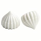 Drivstraw Simulierte PVC-Süßigkeiten-Dekorationen für Zuhause und Geschäft, realistische cremefarbene Butterblumen-Charms, Baiser, flache Rückseite, Kunstharz, 2 cm, 30-teiliges Set (weiß)