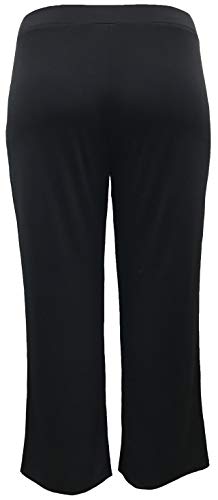 LEEBE Women and Plus Size Pull On ITY Knit Straight Wide Leg Pant (Small-5X)3